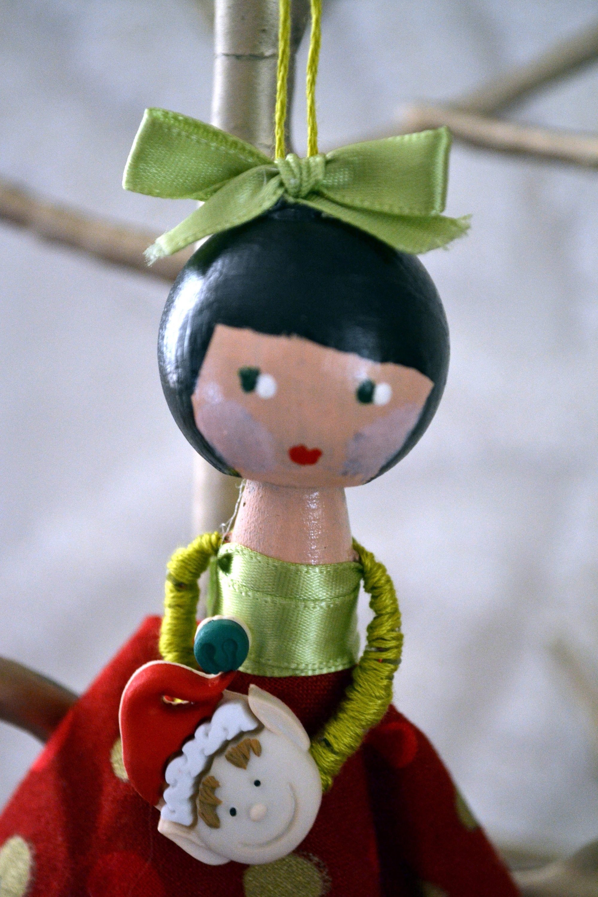 Doll Ornament Etsy