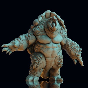 Swamp Snapper Turtle Brute 3D printed in Resin 32mm fantasy Print My Minis