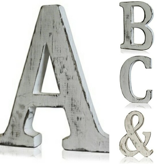 LARGE SHABBY CHIC VINTAGE WHITEWASH WOODEN ANY WORD LETTERS SIGN FREESTANDING LARGE SHABBY CHIC VINTAGE WHITEWASH WOODEN ANY WORD LETTERS SIGN FREESTANDING