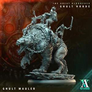 Ghult Mauler - The Great Bloodshed : Ghult Horde - Archvillain Games - Minis haute résolution