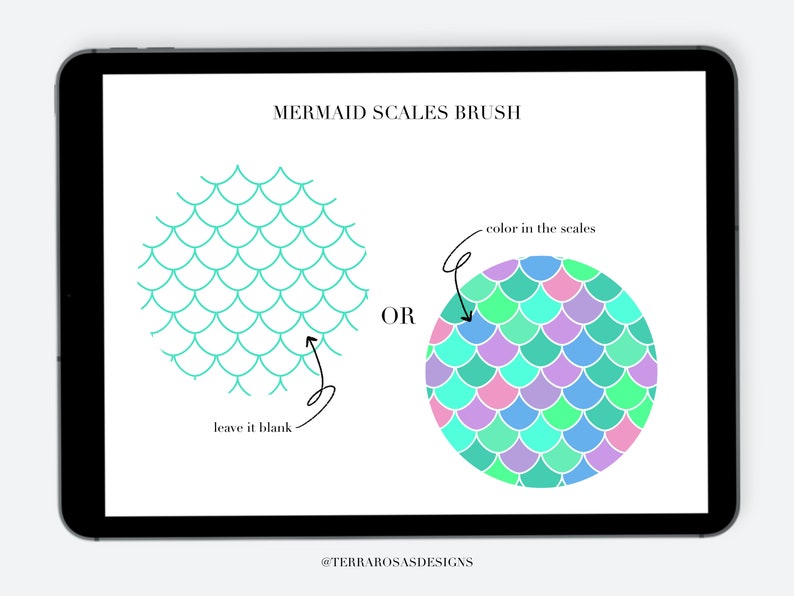 Mermaid Scales Procreate Brush Etsy
