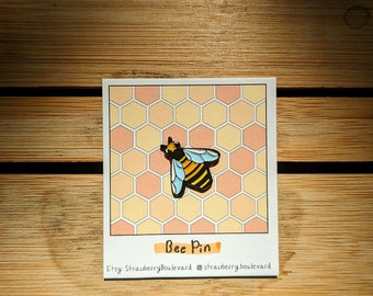 Bee enamel pin