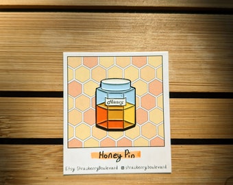 Honey pot enamel pin
