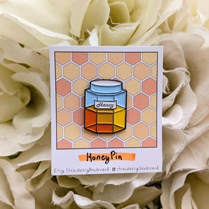 Honey pot enamel pin