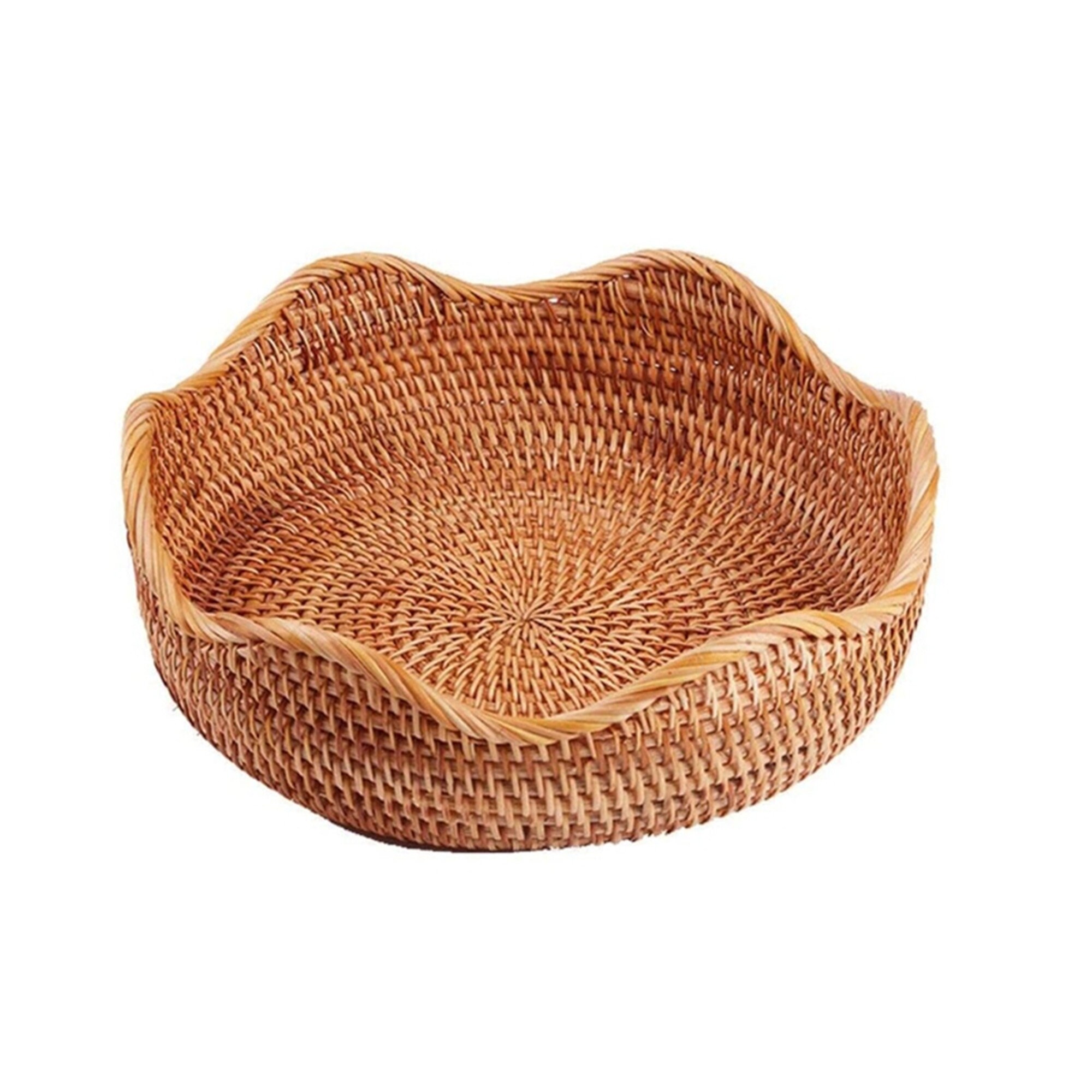 Cesta redonda de frutas de ratán Mimbre Bandeja de alimentos | Etsy