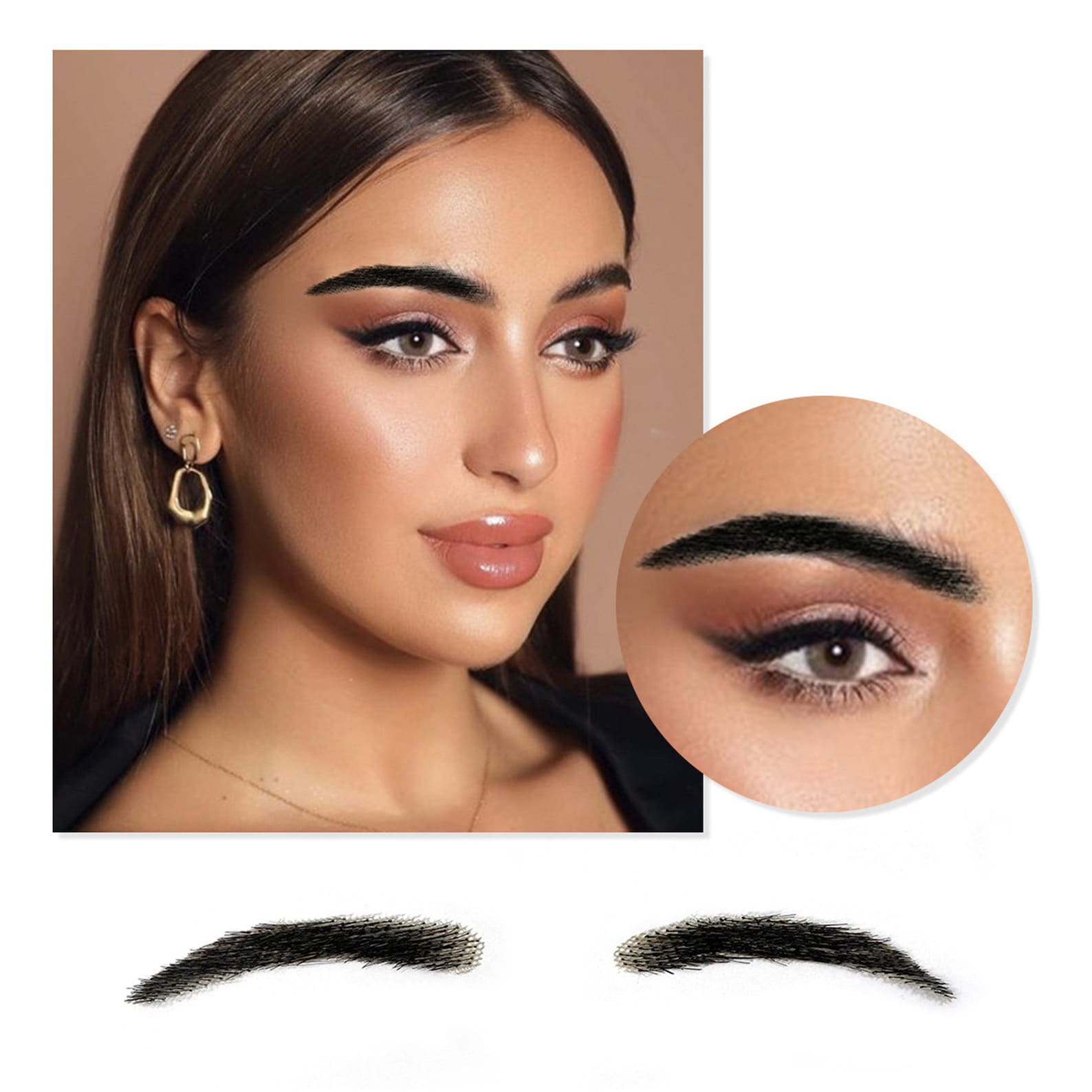 1Pair Artificial Weaving Eyebrow Women Wave Style Fake Etsy