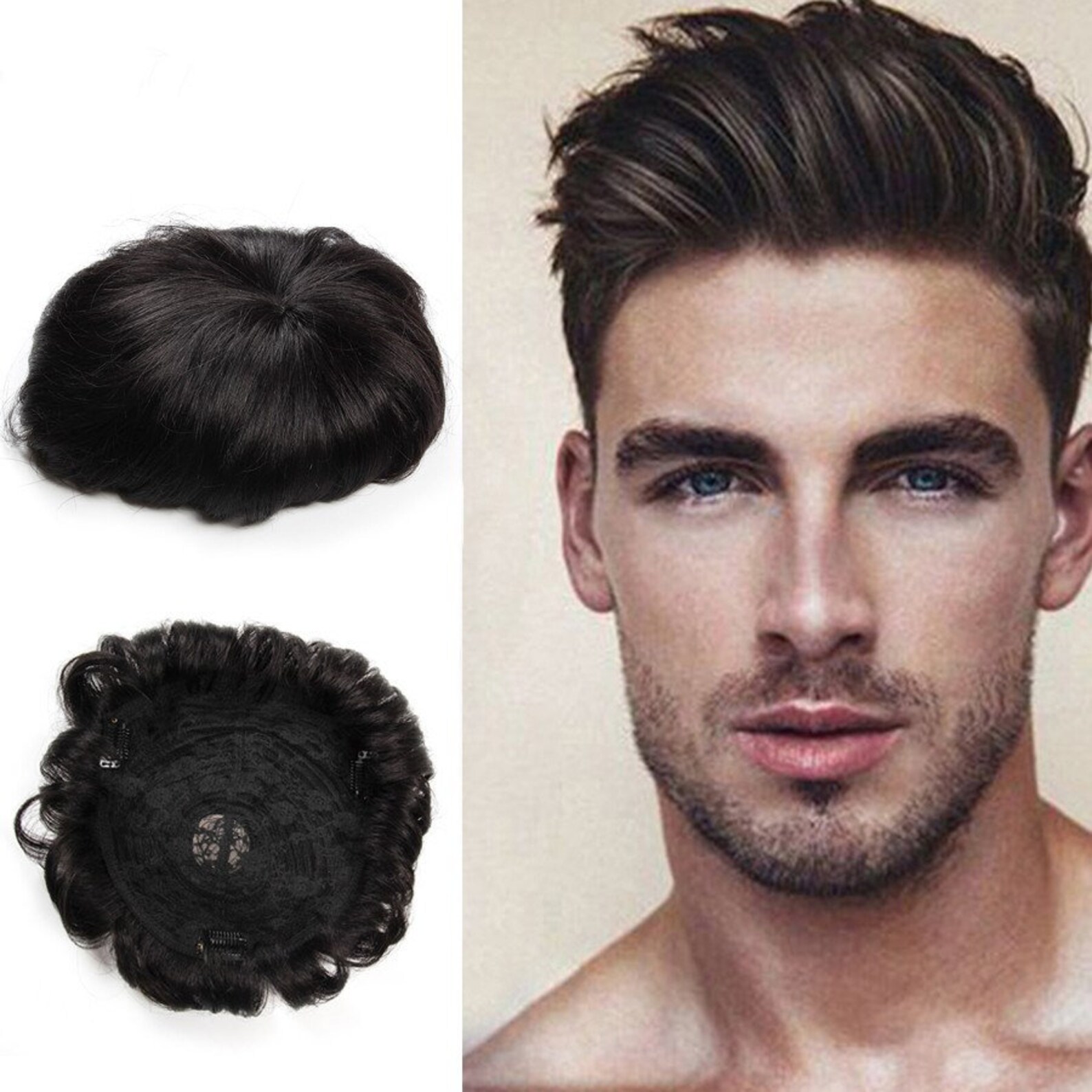 Popular Natural Black Hair piece Durable Hairpieces Lace Wigs Etsy