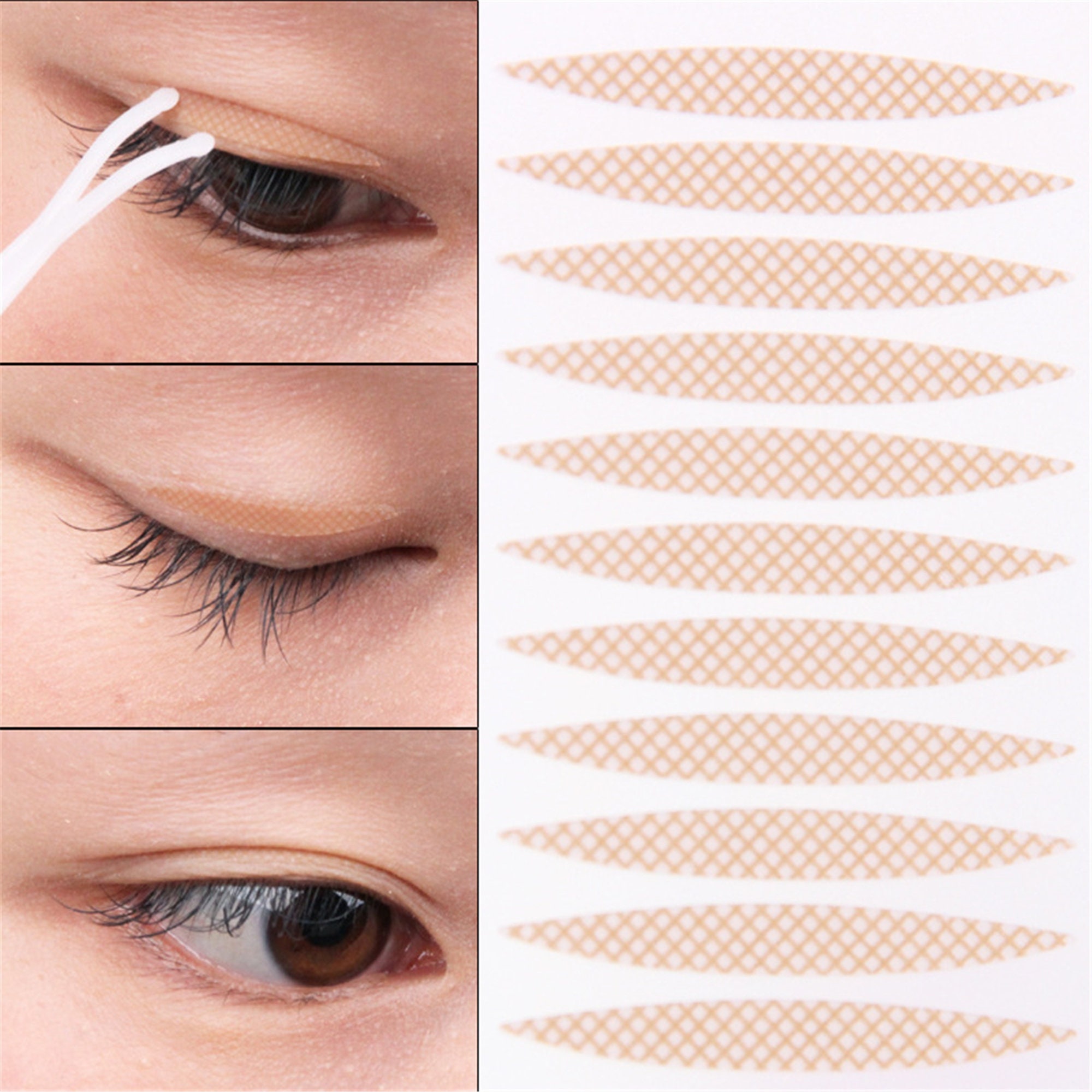 Double Eyelid Sticker Striped Invisible Double Eyelid Stickers Etsy