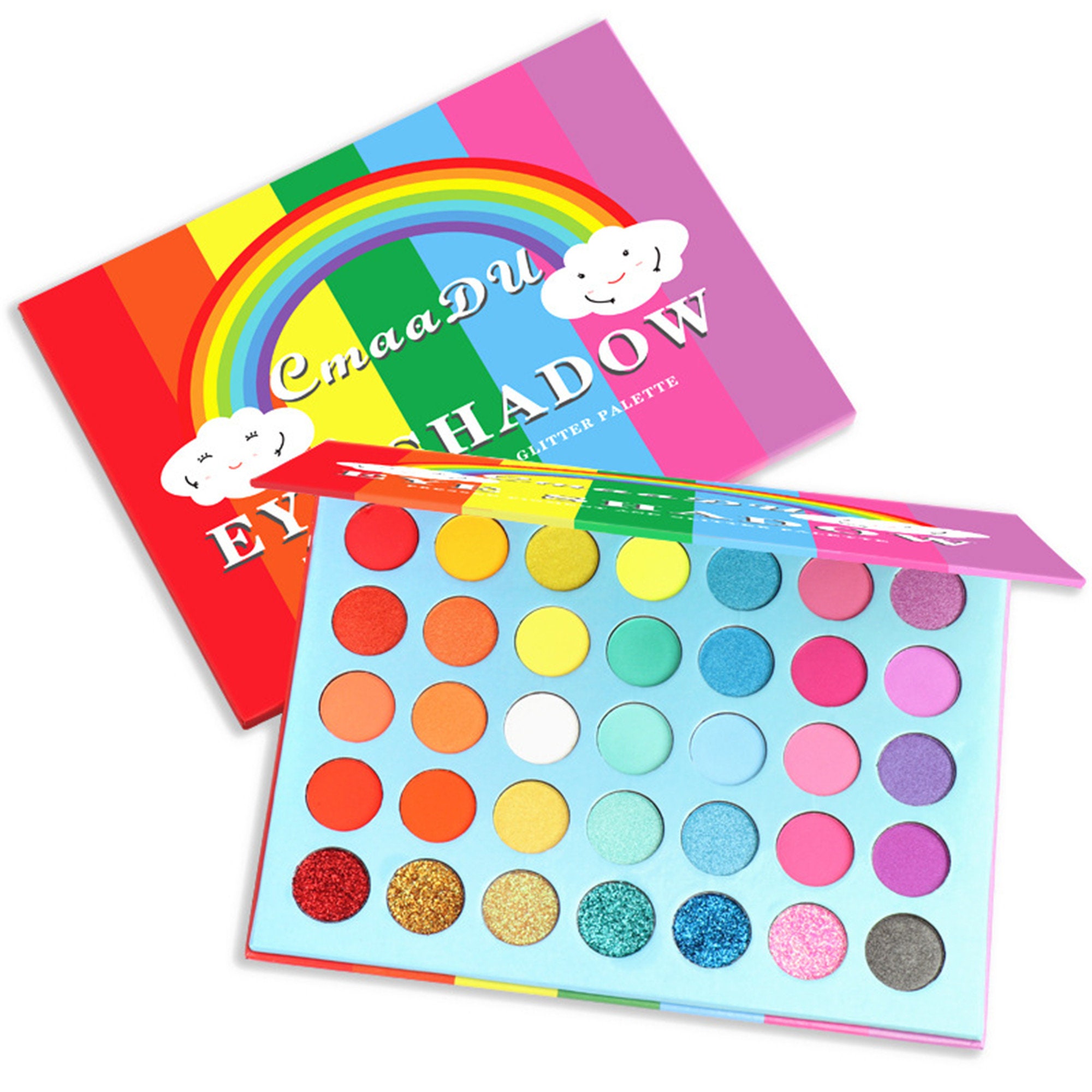 35 Colors Pastel Eyeshadow Palette Colorful Eye Shadow Etsy