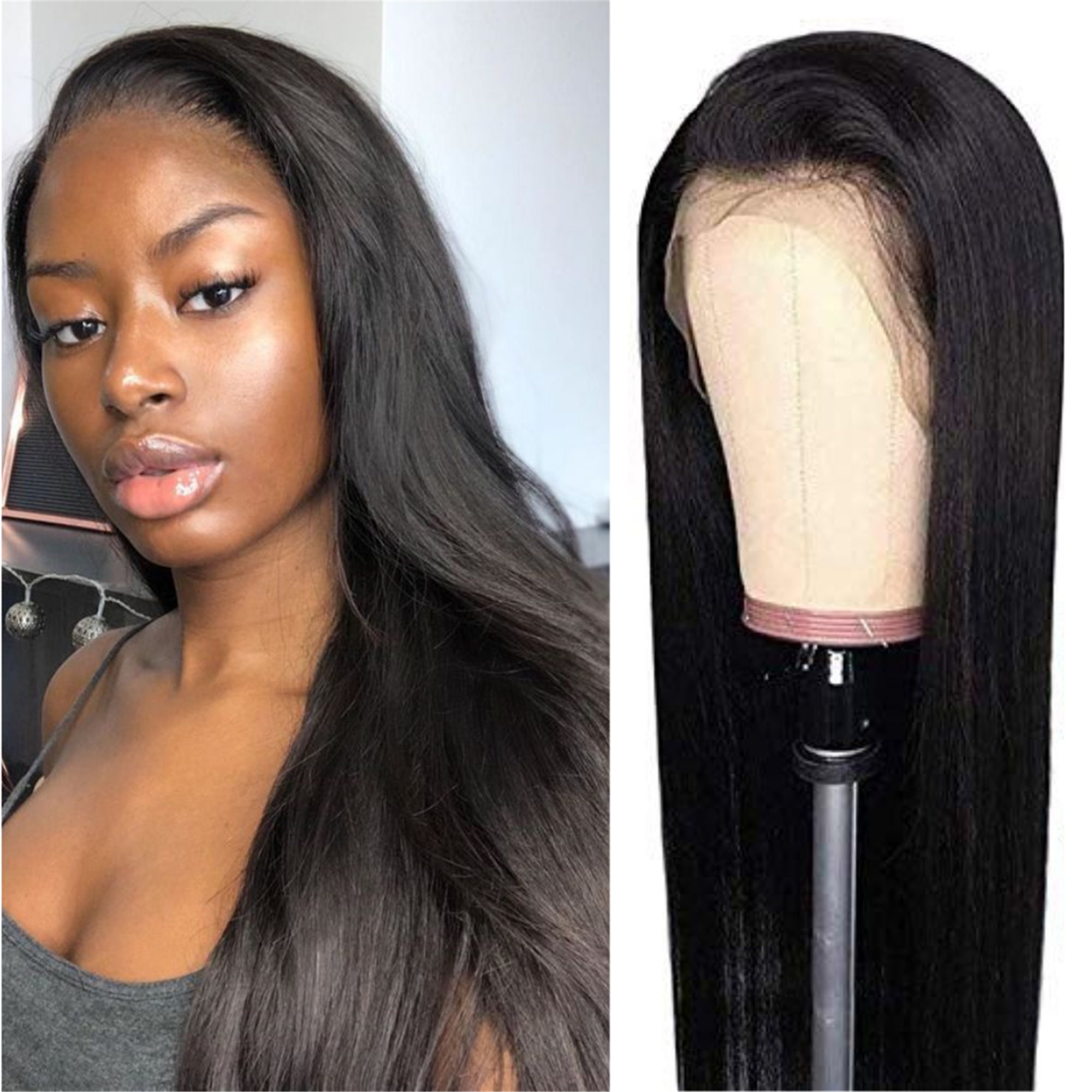 13X1 Lace Front Human Hair Wigs Hairline Lace Wig Transparent Etsy