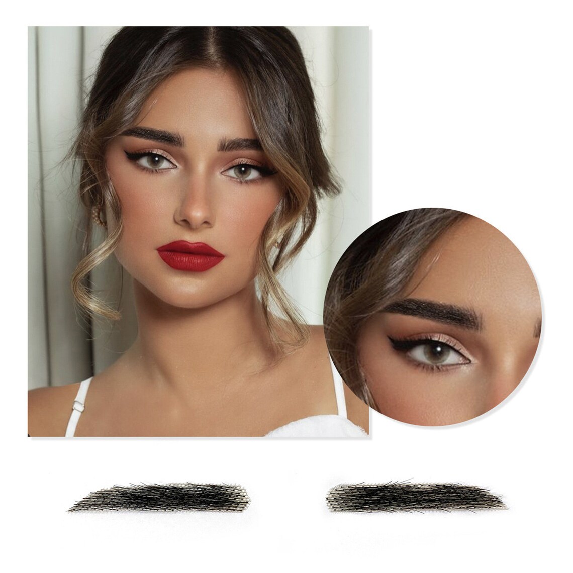 1Pair Artificial Weaving Eyebrow Women Wave Style Fake Etsy