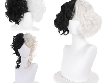 Half White Wig Etsy