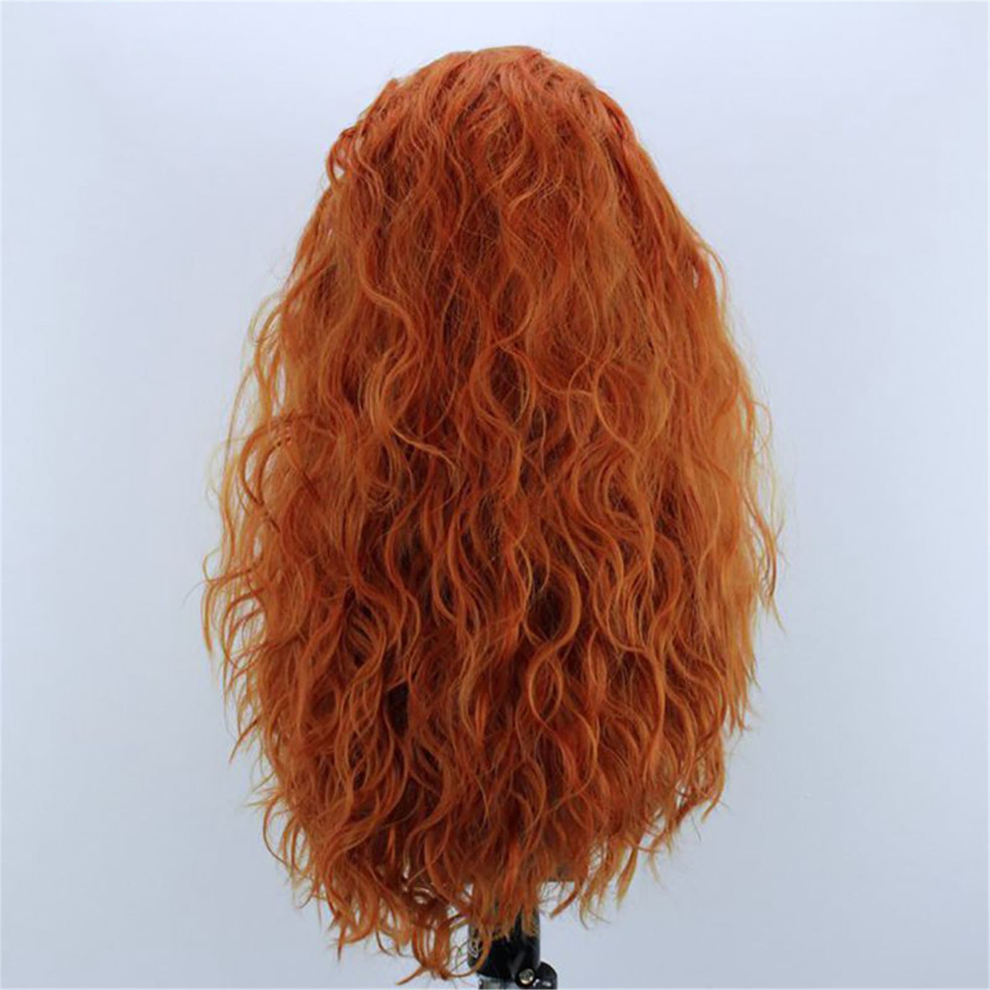 Deep Wave Ginger Wig Synthetic Lace Front Wig Glueless Heat Etsy