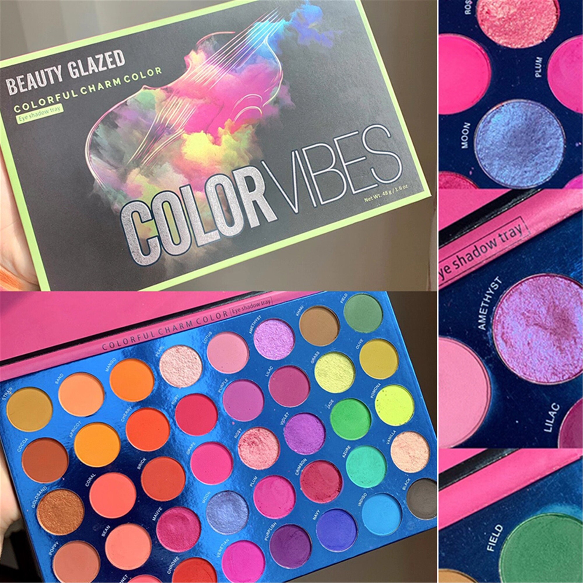 Beauty Glazed COLOR VIBES Eyeshadow Palette Shadows Palett Etsy