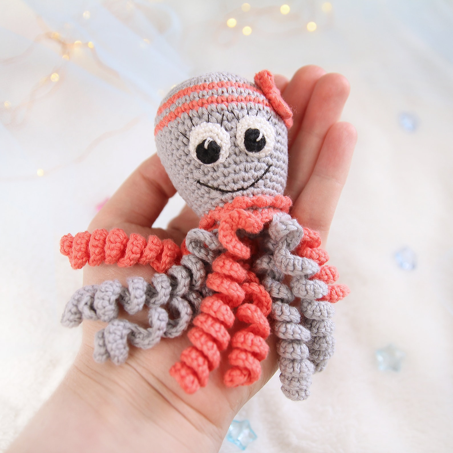 Knitted octopus for preemie Octopus baby toy Newborn props Etsy