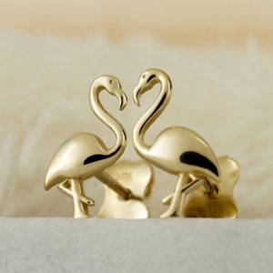 Orecchini a bottone delicati in oro massiccio 10k, borchie d'oro reali, orecchini di fenicottero, borchie a elica d'oro, piercing alla cartilagine, piccole borchie d'oro, piccole borchie d'oro