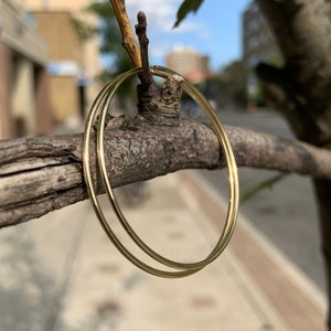 Bronze Hoop Earrings for Women Bronze Hoops Bronze Jewelry Textured  Earrings 1 Inch Hoop Earrings C Hoop Earrings 