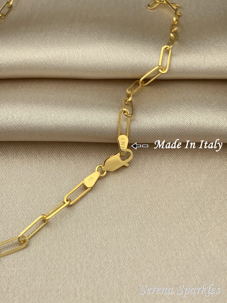10k Solid Gold Paperclip Bracelet Real Gold Paperclip Etsy