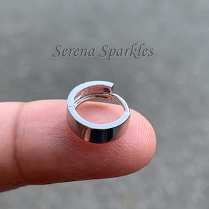 925 Sterling Silver Huggies Earring, Silver Huggies, Silver Earrings, Latch Back, Everyday Earrings