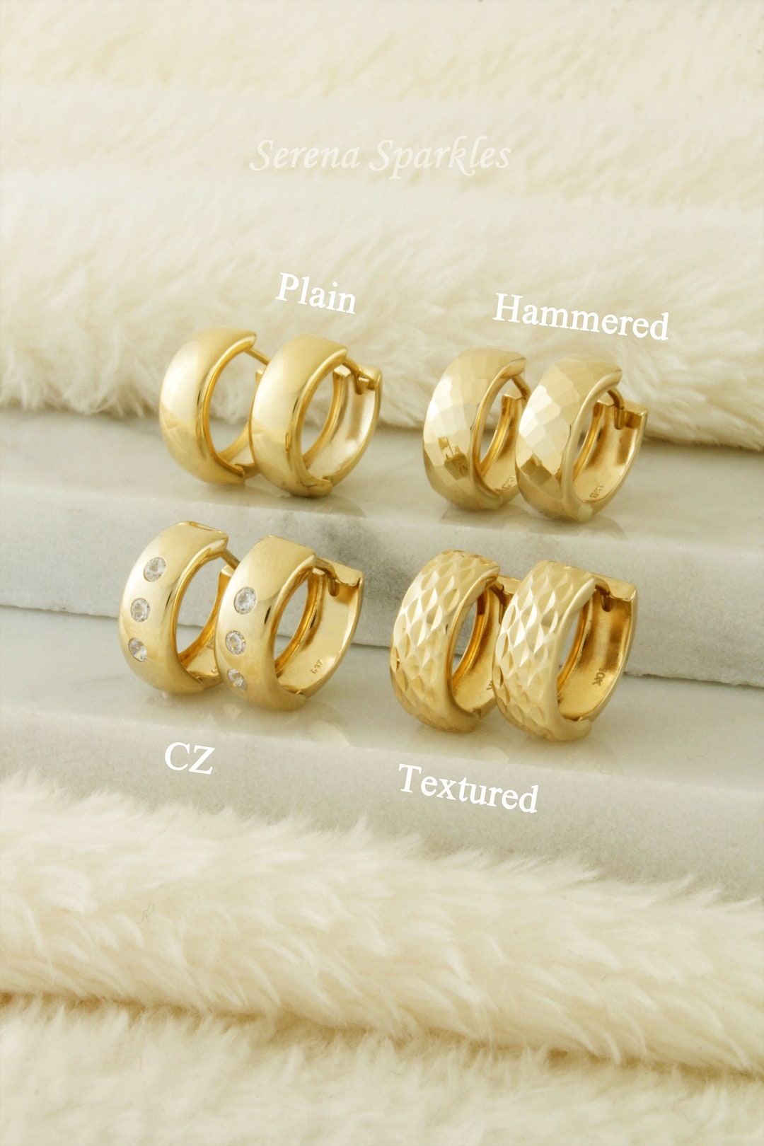 Orecchino a elica in oro 14K con catene, orecchini a conchiglia, pierc
