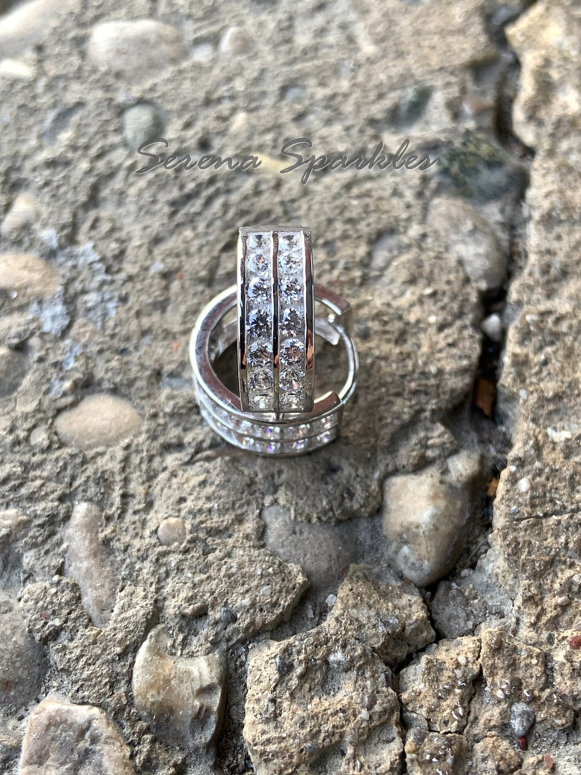 Dewdrop Sterling Silver Huggies main image 0