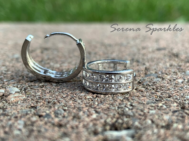 Dewdrop Sterling Silver Huggies main image 1