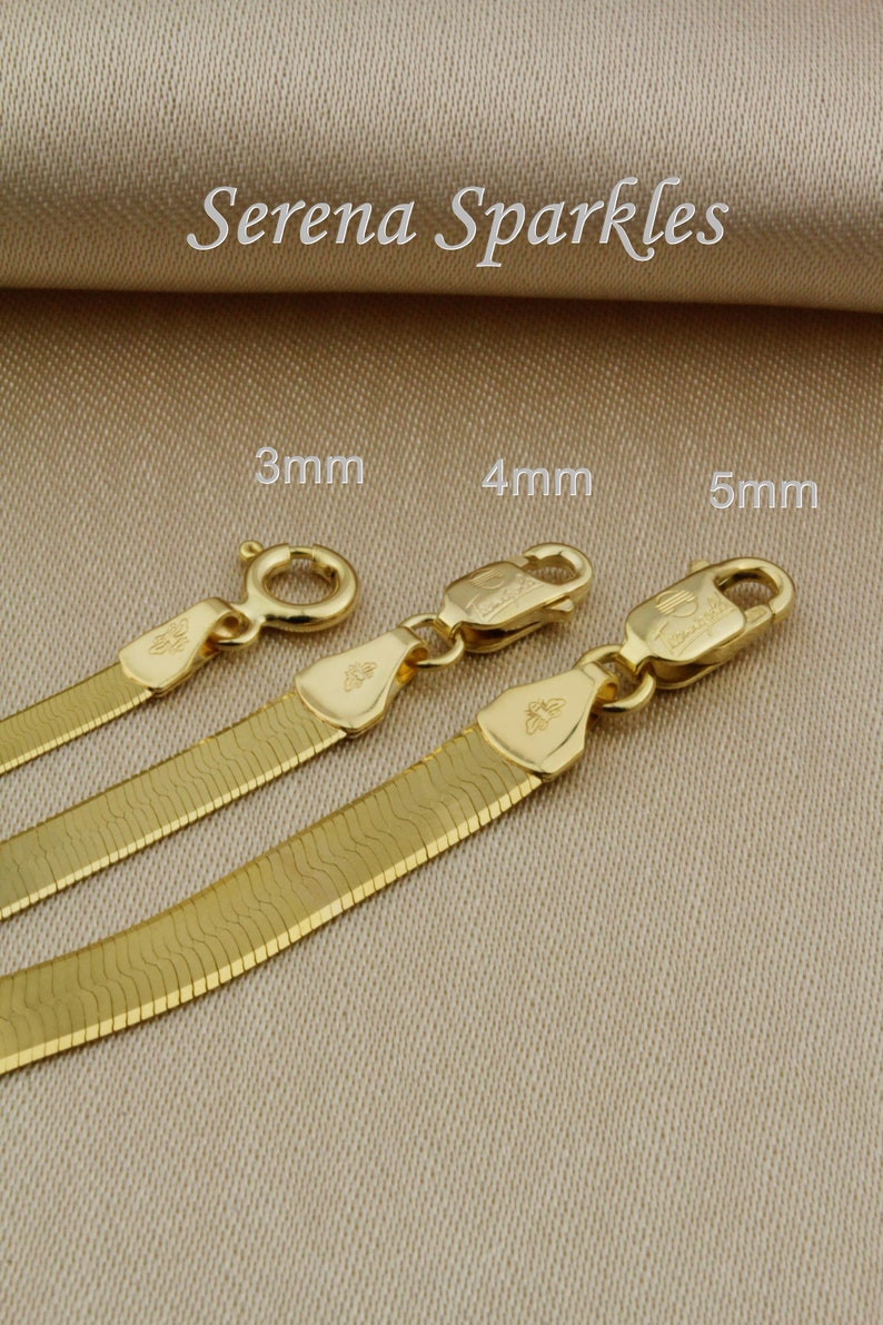 10k Solid Gold Herringbone Chain Real Gold Herringbone Chain Etsy