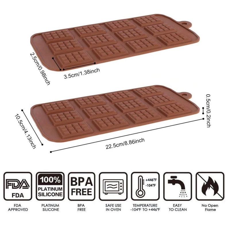 Mini Chocolate Bar Silicone Mould Mold Chocolate Wax Etsy