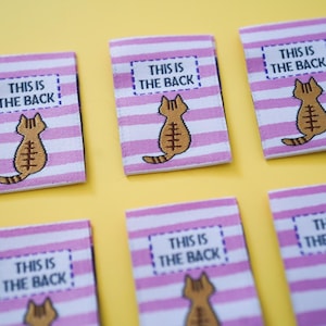 Woven labels for your handmade goods This is the back Cat Lover