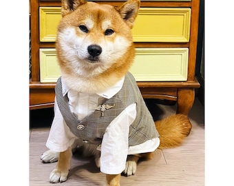 Dog Formal Suit Gray, Dog Dog Tuxedo Bridegroom Outfit Dog Birthday Outfit Dog Prince Costume Halloween, Dog Swallow-tailed Coat Grey Jacket