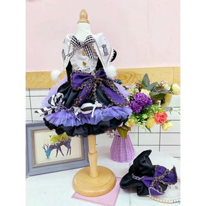 Cat Dog Witch Costume Halloween, Pet Witch Uniform, Pet Cosplay Twilight Gothic Outfit, Kitten Puppy Magician Dress Wizard Vampire Uniform