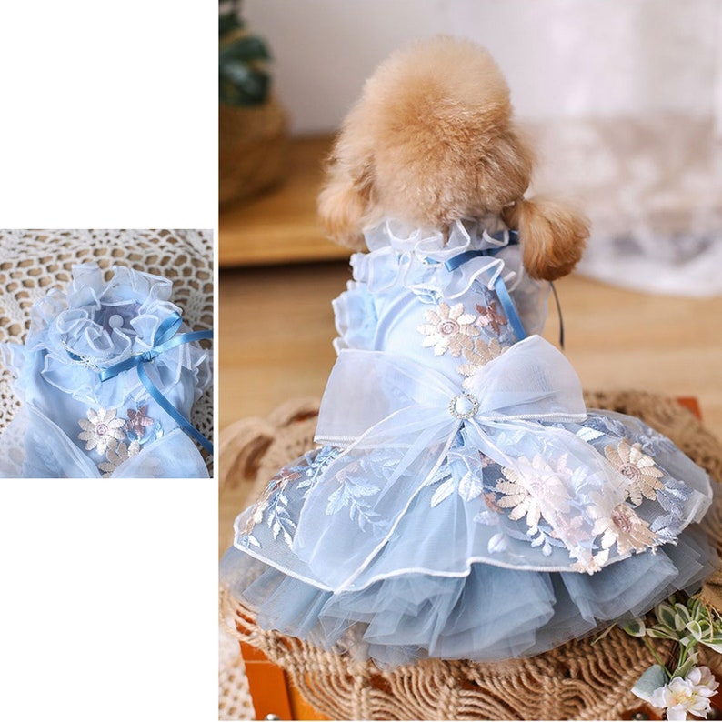 Dog Wedding Dress Bridesmaid Costume Birthday Holiday Fancy Etsy