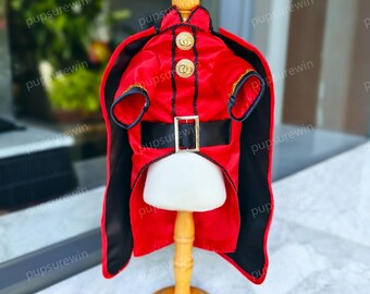 Custom Prince Dog Costume Halloween General Pet Outfit, Royal Commander Uniform Cats Clothes