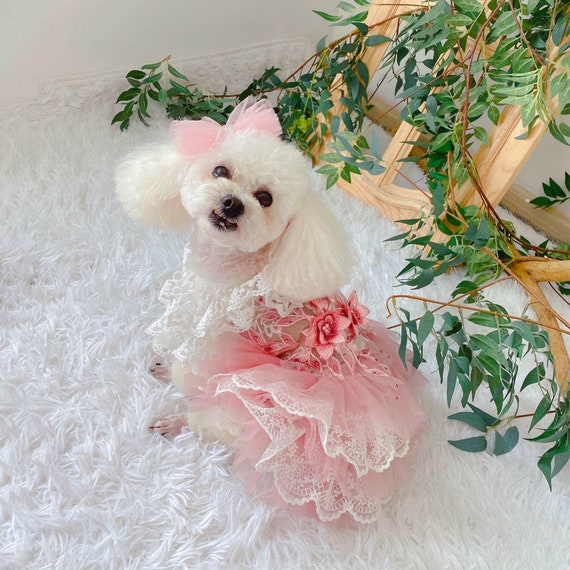 Dog Wedding Tutu Dress Bridesmaid Princess Costume Fancy Outfit