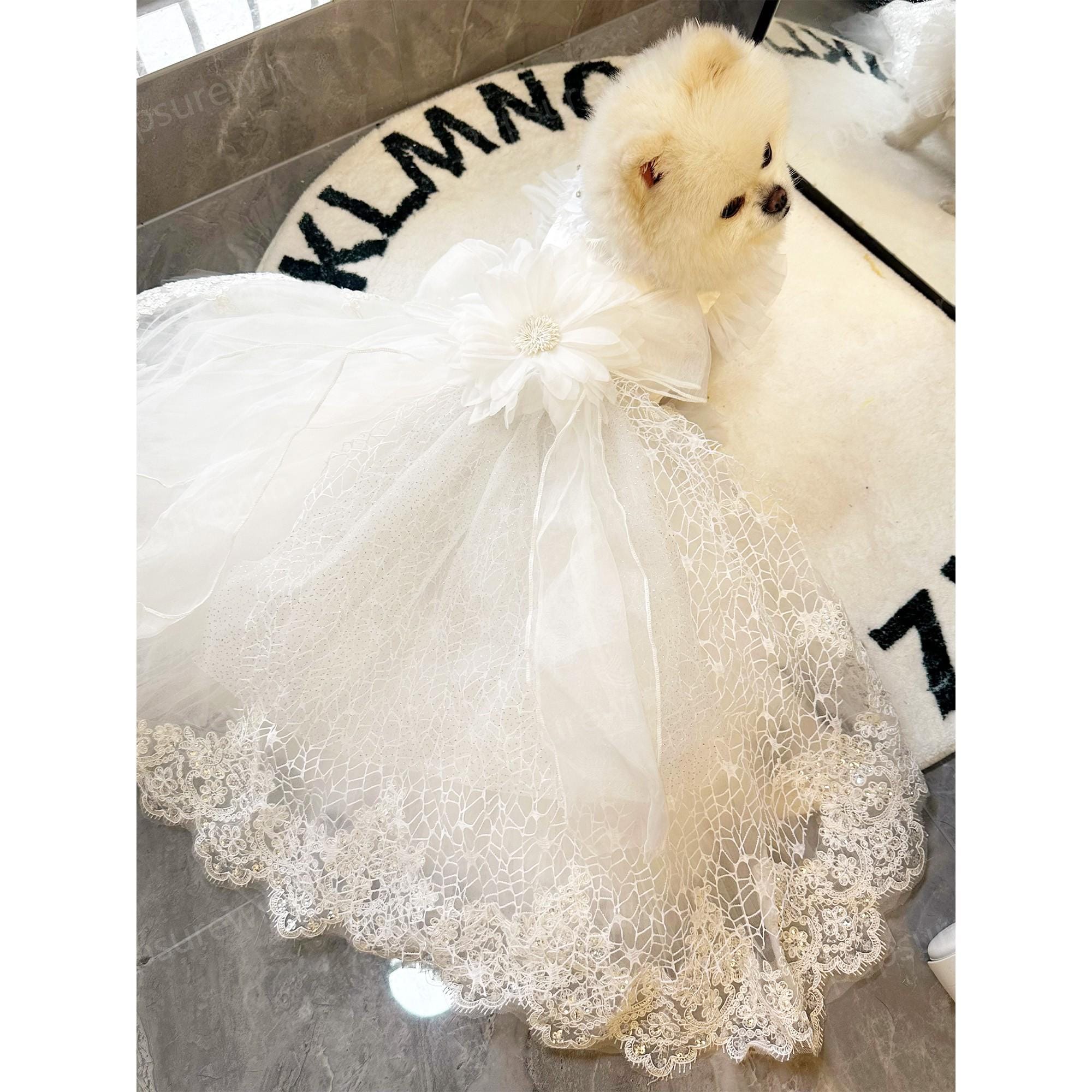 Hond jurk puppy luxe rok hond kleding prinses jurken bruiloft avondjurk tutu rok denim rok voor kleine honden meisjes Hond jurk puppy luxe rok hond kleding prinses jurken bruiloft avondjurk tutu rok denim rok voor kleine honden meisjes