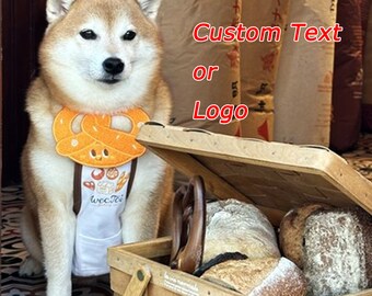 Personalized Apron for Large Dogs and Cats, Custom Apron for Pets, Your Printed Design on Dog Apron, Custom Logo Text Apron Pet Costume Gift