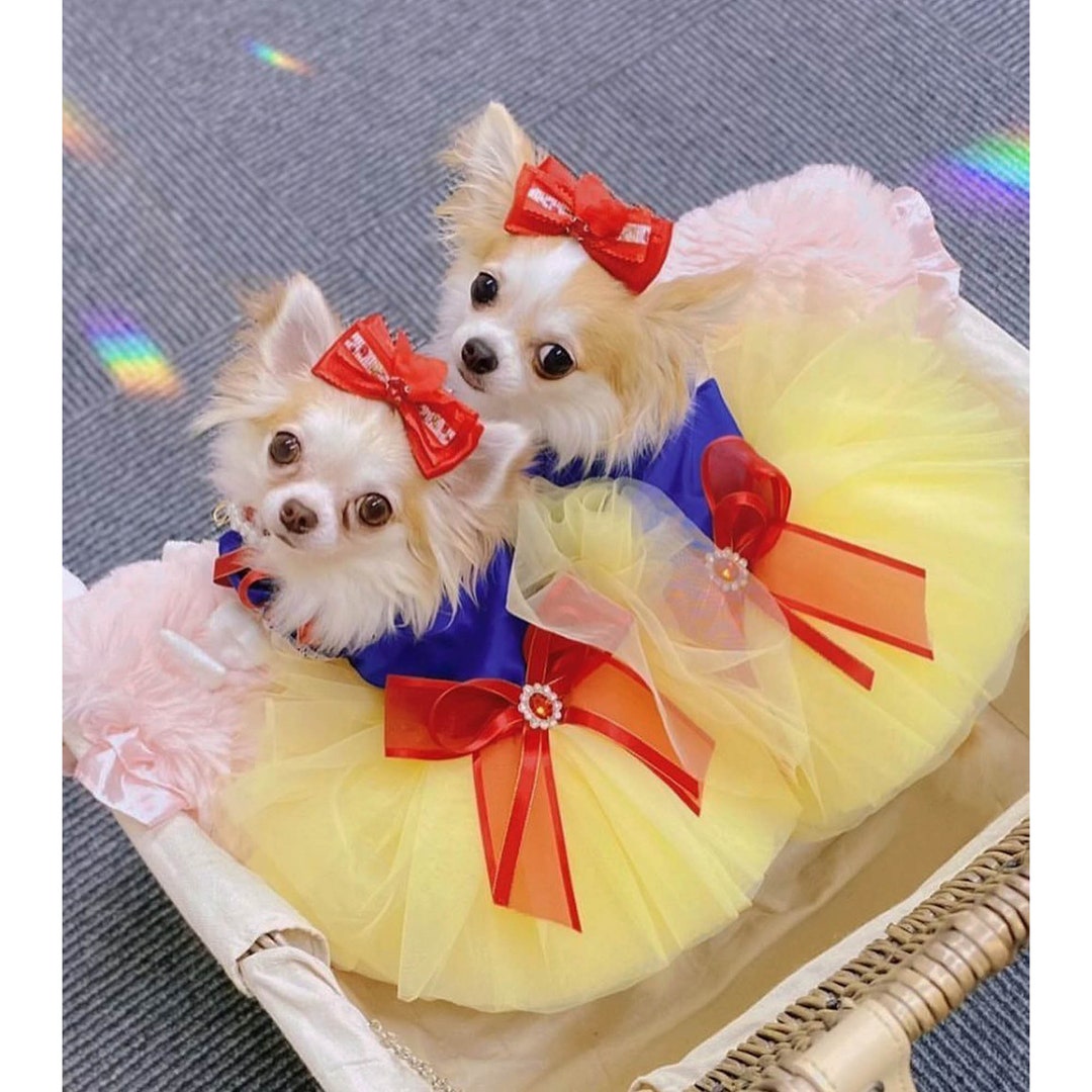 Dog Princess Dress Inspired From Snow White Dog Halloween Etsy