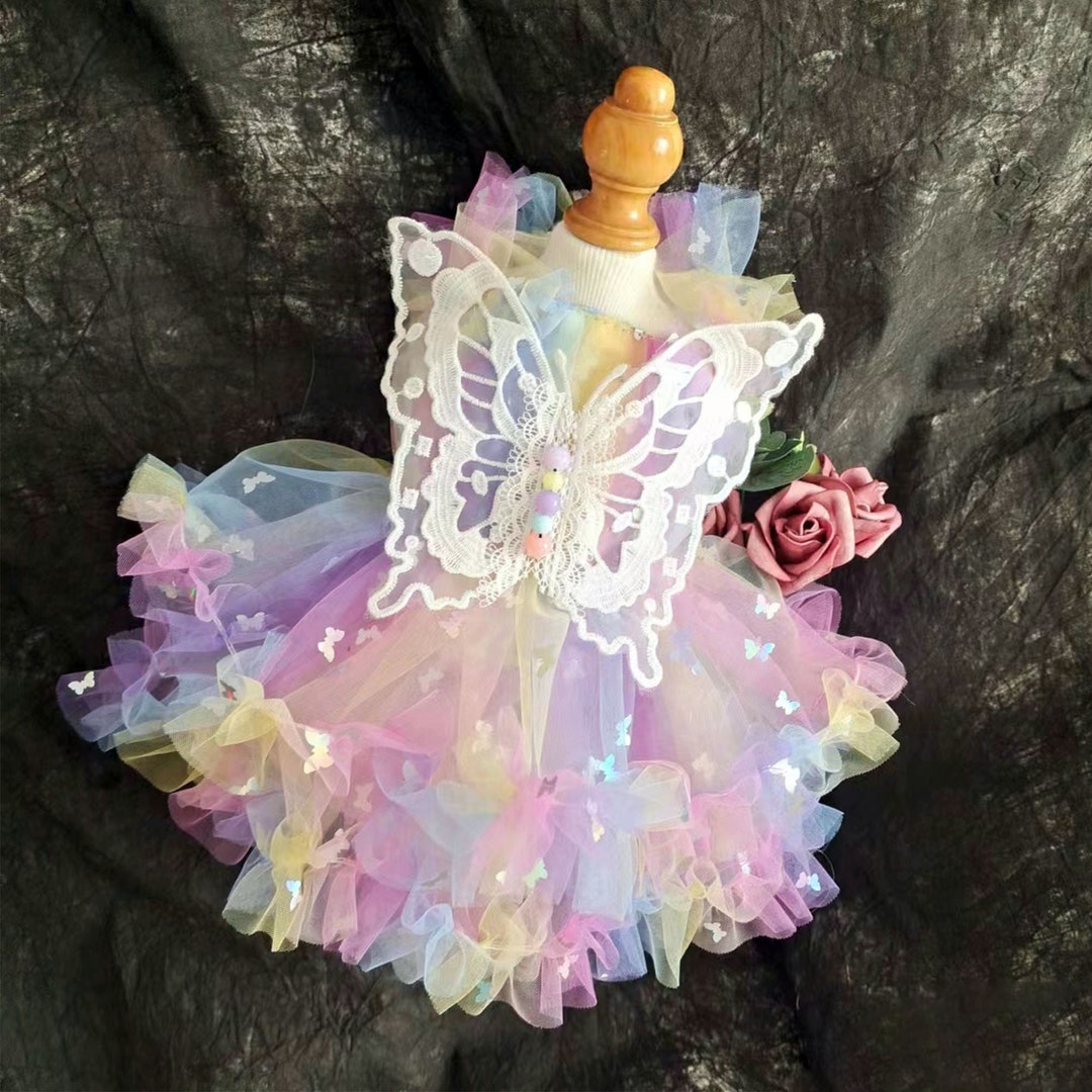 3D Butterfly Tulle Dress With Wings Tinkerbell Fairy Inspired - Etsy