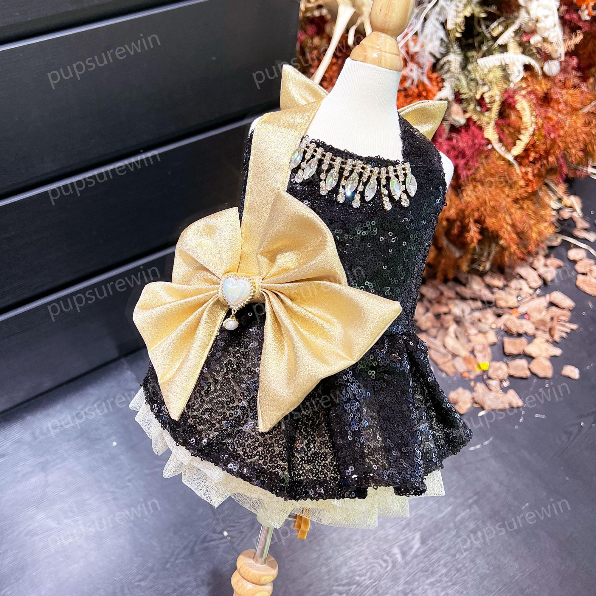 Black and Gold Sweater Dress - Etsy
