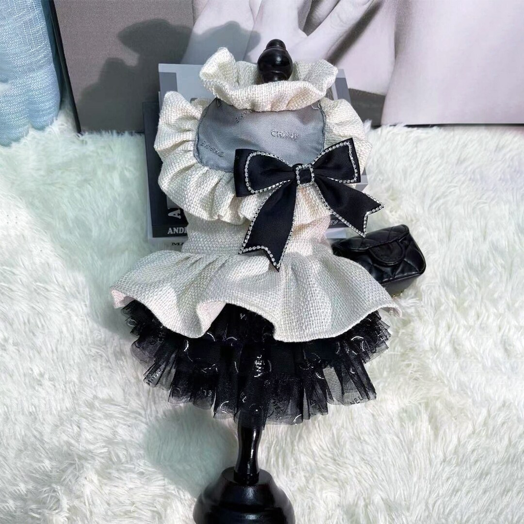 Beige Tweed Dog Dress Coco Princess Costume Dog 1960s Vintage Etsy