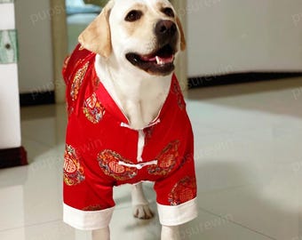 Large Dog New Year Outfit Chinese Spring Festival Costume