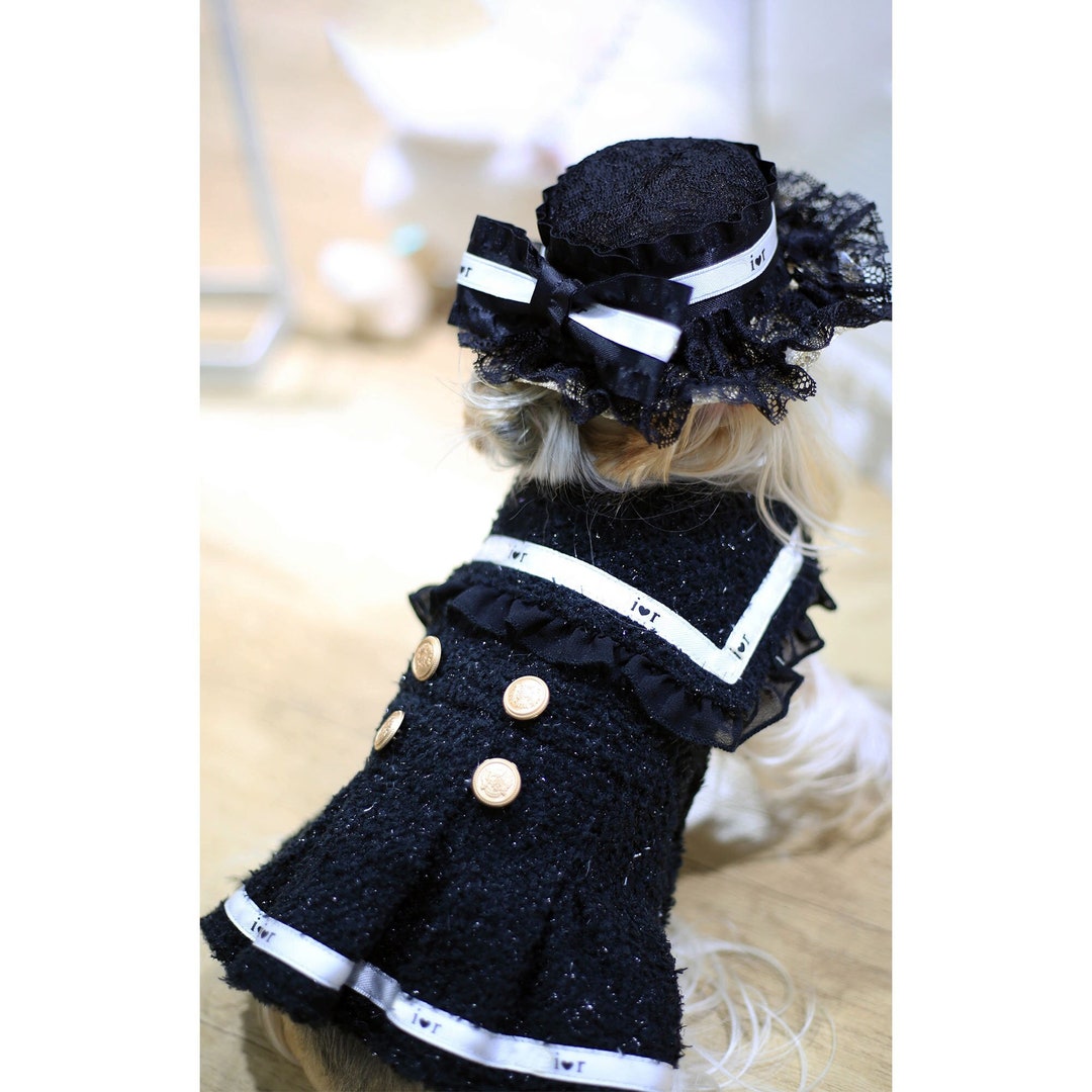 Tweed Dog Dress Coco Princess Costume Vintage Luxury Style Etsy