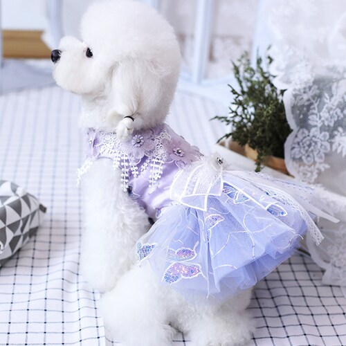 Dog Wedding Dress Bridesmaid White Costume Birthday Holiday Etsy