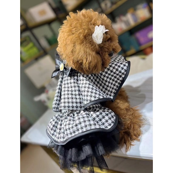 Tweed dog dress with tutu skirt – RosaliePets