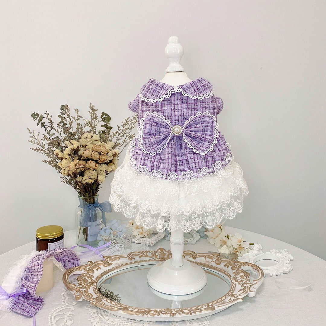 Tweed Dog Dress Coco Princess Costume Vintage Luxury Style Etsy