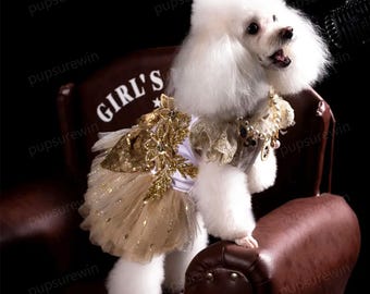 Sequin Dog Gown: Blush Rose Gold Rhinestone Party Dress - Etsy