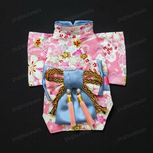 Kimono per cani di taglia personalizzata, costume nazionale giapponese per animali domestici, yukata per animali domestici, kimono per il festival dei fiori di ciliegio per cani di grossa taglia, vestiti per animali domestici Pink