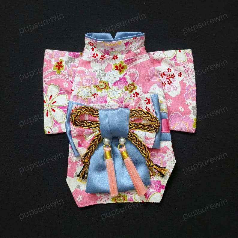 Kimono per cani di taglia personalizzata, costume nazionale giapponese per animali domestici, yukata per animali domestici, kimono per il festival dei fiori di ciliegio per cani di grossa taglia, vestiti per animali domestici Pink