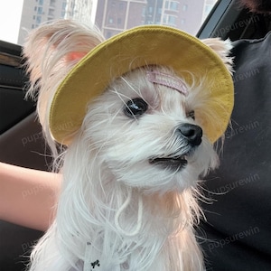 Custom Size Dog Bucket Hat with Ear Holes, Summer Hat for Large Dogs and Cats, Outdoor Travel Topee Dog Sunbonnet Visor Hat, Sun Cap Pet Hat