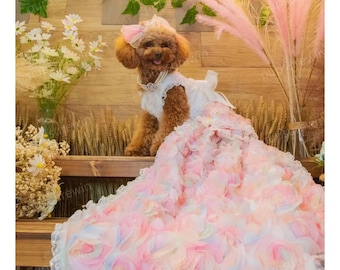 Cat Dog Wedding Dress,pet Long Trailing Gown Luxury,dog Princess